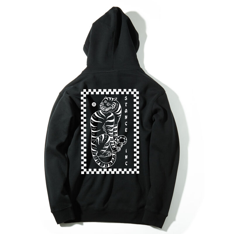 CHECKER HOODIE| AFH1C21CHE | BLACK | M image number 0